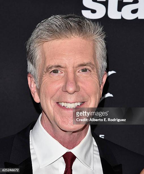 Host Tom Bergeron attends ABC's "Dancing With The Stars" Season 23 Finale at The Grove on November 22, 2016 in Los Angeles, California.