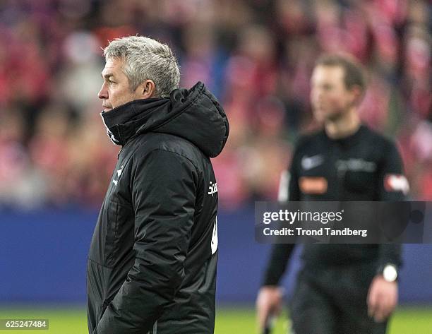 Coach Kaare Ingebrigtsen of Rosenborg during Norwegian Cup Final Kongsvinger v Rosenborg at Ullevaal Stadion on November 20, 2016 in Oslo, Norway.