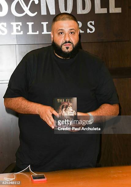 Record Producer DJ Khaled signs copys of his new book "The Keys" at Barnes & Noble at The Grove on November 22, 2016 in Los Angeles, California.