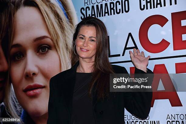 Italian showgirl Samantha De Grenet during Red Carpet of film "La Cena di Natale", directed by Marco Ponti.