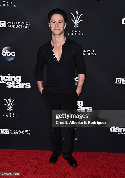 Professional dancer Sasha Farber attends ABC's "Dancing With The Stars" Season 23 Finale at The Grove on November 22, 2016 in Los Angeles, California.