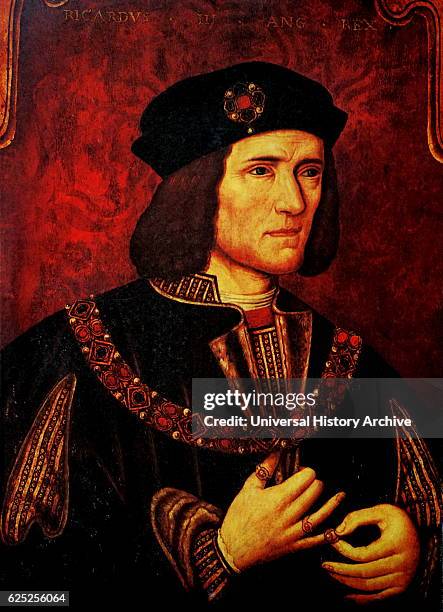 Portrait of Richard III of England King of England until his death at the Battle of Bosworth Field. Dated 15th Century.