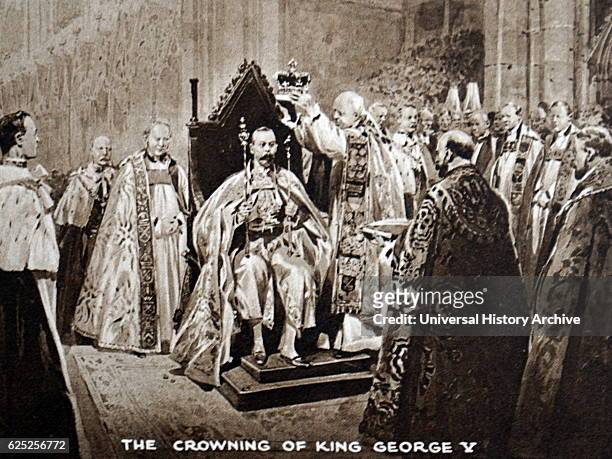 Painting of King George V during the King's coronation. Dated 20th Century.