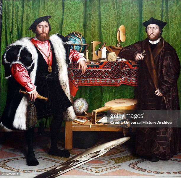 The Ambassadors painting, by Hans Holbein the Younger.