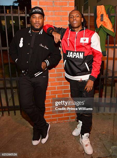 Young Jeezy and Jadarius Jenkins attend the 5th Annual "No Reservations Needed Dinner" at Atlanta Mission on November 22, 2016 in Atlanta, Georgia.