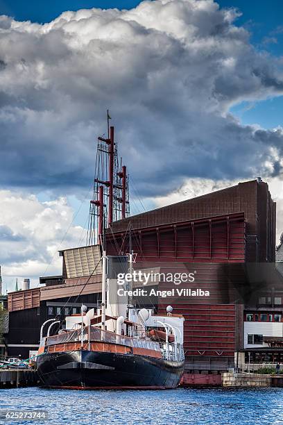 stockholm. the vasa museum, exterior facade - vasa ship stock pictures, royalty-free photos & images