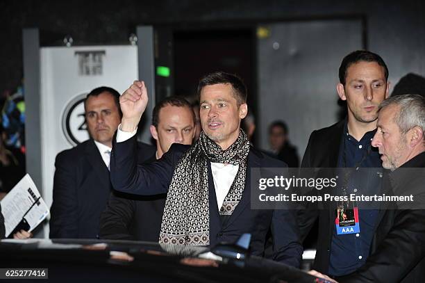 Brad Pitt attends the Madrid Premiere of 'Allied' at Callao City Lights on November 22, 2016 in Madrid, Spain.