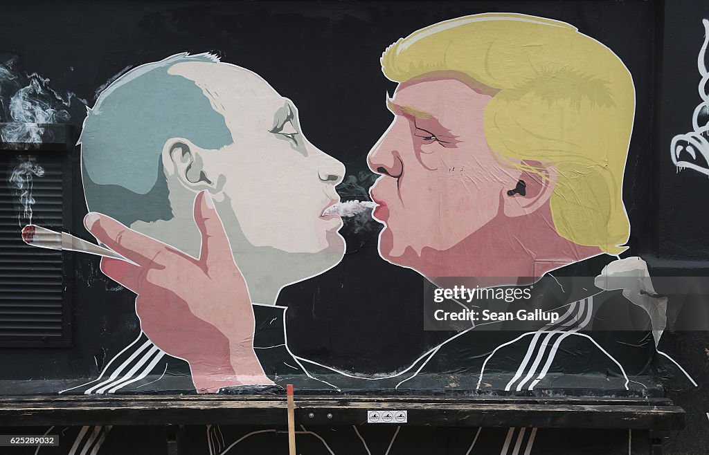 Mural Depicts Donald Trump And Vladimir Putin