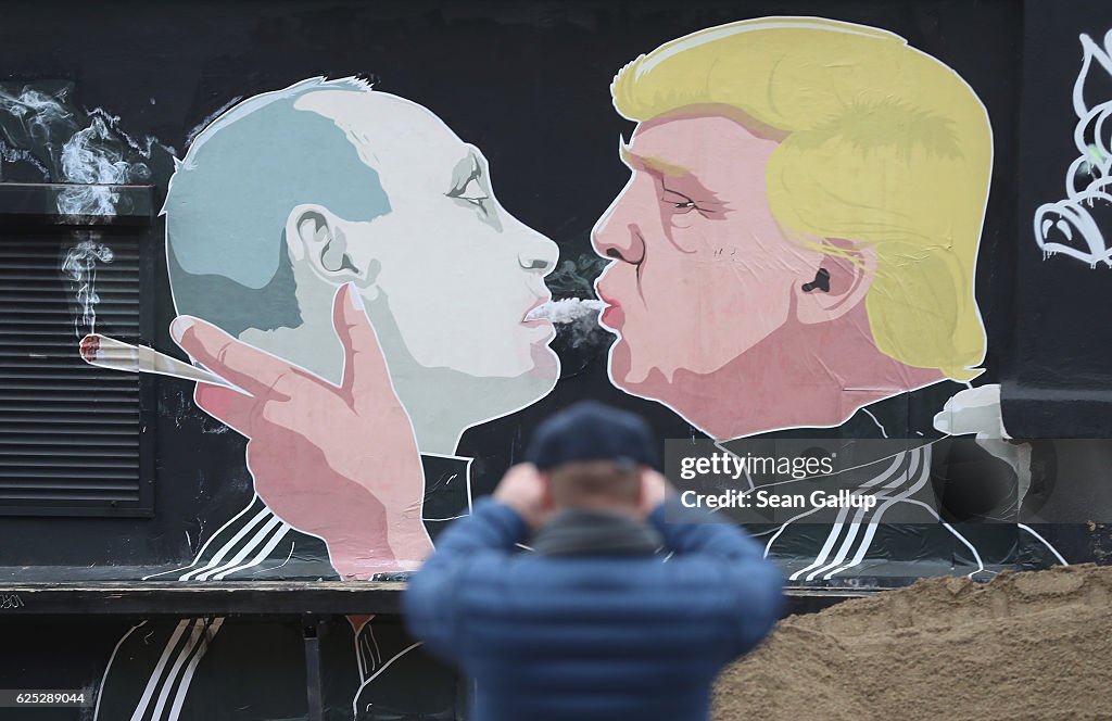 Mural Depicts Donald Trump And Vladimir Putin