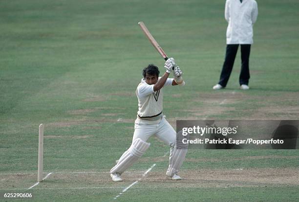 Sunil Gavaskar batting for India during the 1st Test match between England and India at Lord's Cricket Ground, London, 11th June 1982.