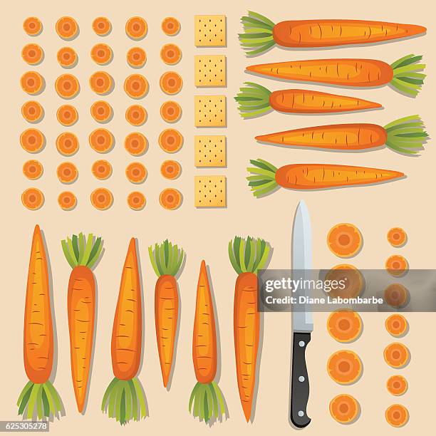 food cooking flat lay on a bright background - square crackers stock illustrations