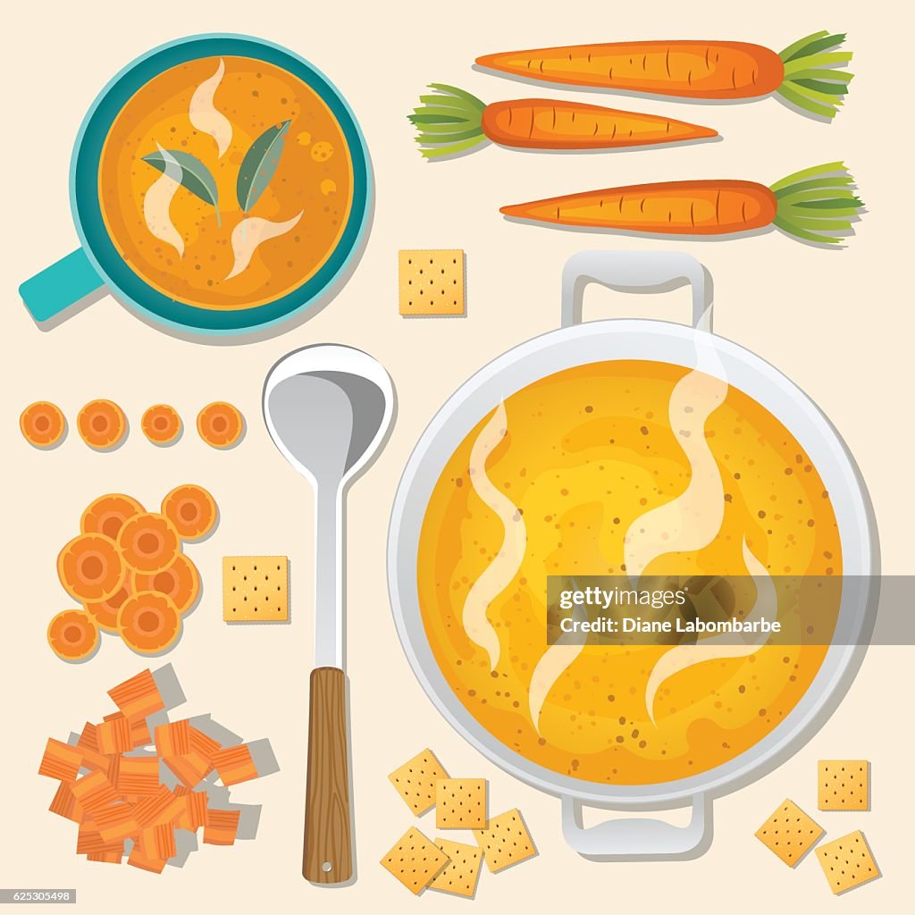 Food Cooking Flat Lay - Soup