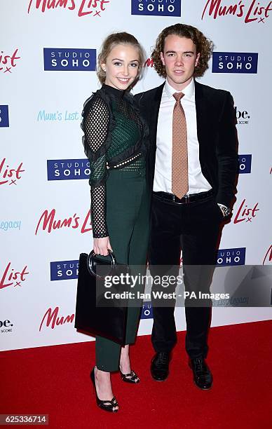Sophie Simnett and Ross McCormack attend the Mum's List premiere at the Curzon Mayfair, London.
