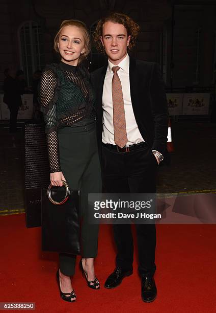 Sophie Simnett and Ross McCormack attend the UK film premiere of "Mum's List" at The Curzon Mayfair on November 23, 2016 in London, England.