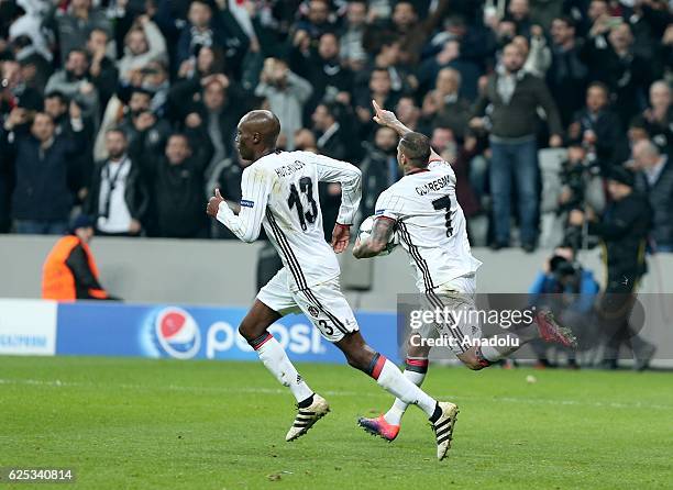 Quaresma of Besiktas celebrates after the UEFA Champions League Group B football match between Besiktas and Benfica at Vodafone Arena in Istanbul,...