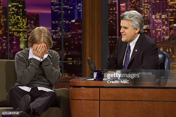 Episode 2491 -- Pictured: Comedian David Spade during an interview with host Jay Leno on May 16, 2003 --