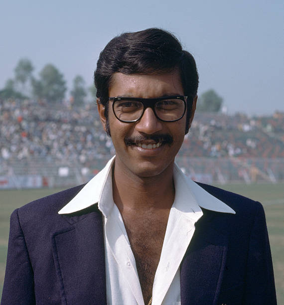 Anshuman Gaekwad of India during the 2nd Test match between Pakistan and India at the Gaddafi Stadium, Lahore, Pakistan, 27th October 1978.