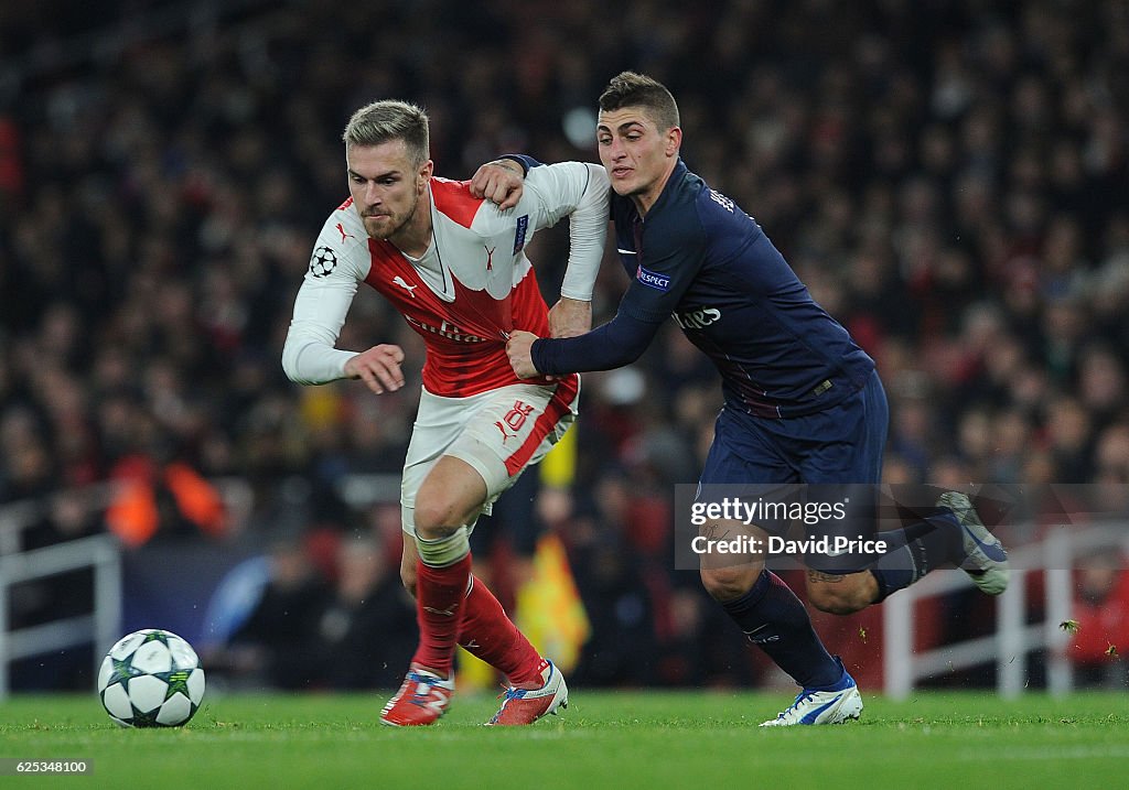 Arsenal FC v Paris Saint-Germain - UEFA Champions League