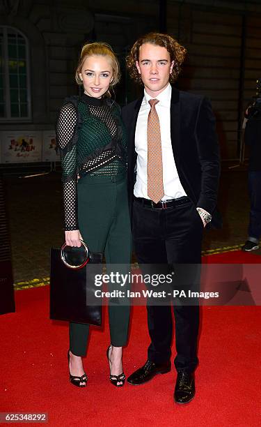 Sophie Simnett and Ross McCormack attend the Mum's List premiere at the Curzon Mayfair, London.