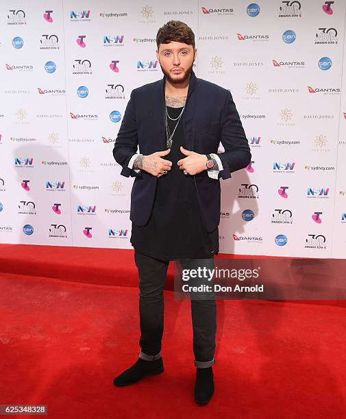 James Arthur arrives for the 30th Annual ARIA Awards 2016 at The Star on November 23, 2016 in Sydney, Australia.