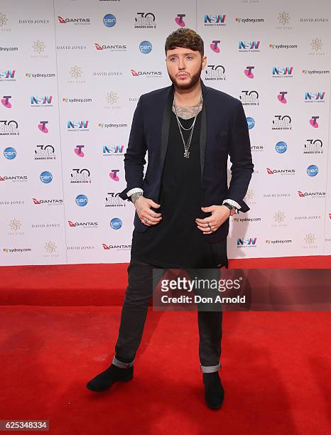 James Arthur arrives for the 30th Annual ARIA Awards 2016 at The Star on November 23, 2016 in Sydney, Australia.