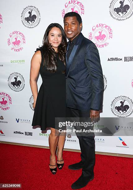 Singer / Producer BabyFace and his Wife Nicole Pantenburg attend the 2016 Carousel Of Hope Ball at The Beverly Hilton Hotel on October 8, 2016 in...