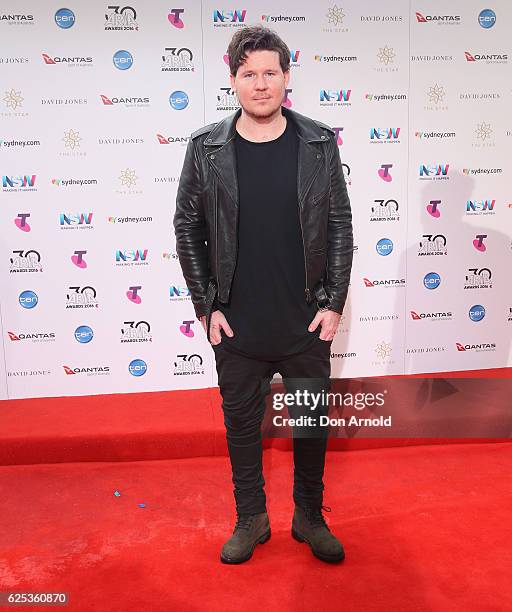 Darren James arrives for the 30th Annual ARIA Awards 2016 at The Star on November 23, 2016 in Sydney, Australia.