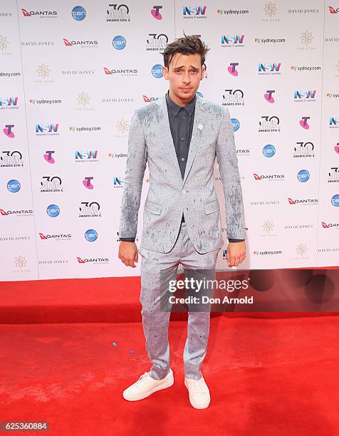 Flume arrives for the 30th Annual ARIA Awards 2016 at The Star on November 23, 2016 in Sydney, Australia.