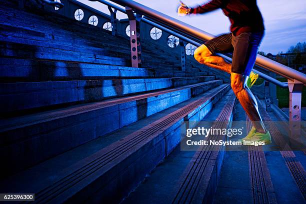 practice, close up of young man running up the stairs - extreme sports stock pictures, royalty-free photos & images