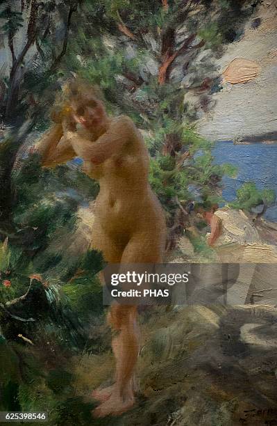 Anders Zorn . Swedish painter. After the Bath, 1895. National Museum, Stockholm, Sweden.