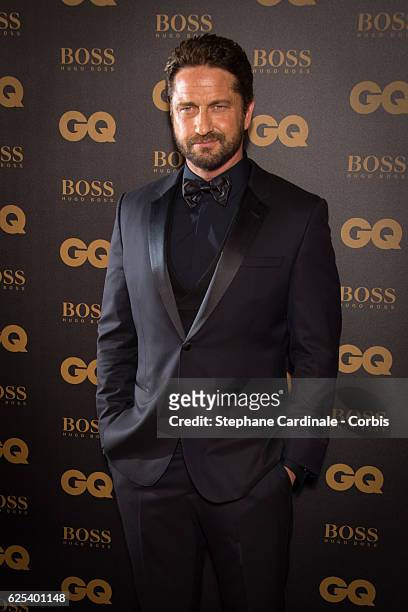 Actor Gerard Butler, awarded as International Star - Hugo Boss Price, attends the GQ Men of the Year Awards 2016 : Photocall at Musee d'Orsay on...