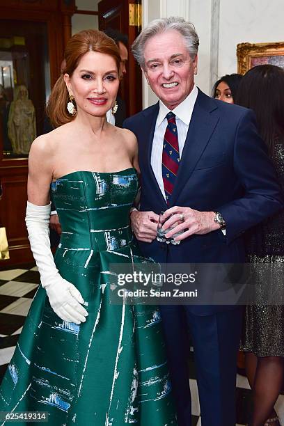 Jean Shafiroff and Geoffrey Bradfield attend Martin and Jean Shafiroff Host Thanksgiving Cocktails for NYC Mission Society at Private Residence on...