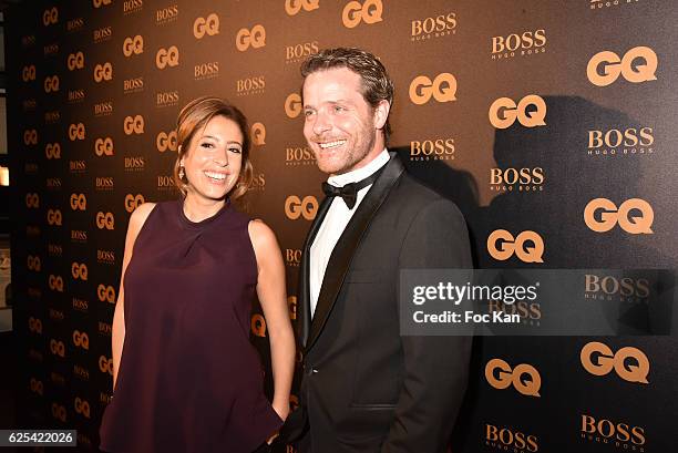 Journalists Lea Salame and Florent Peiffer attend GQ Men Of The Year Awards at Musee d'Orsay on November 23, 2016 in Paris, France.