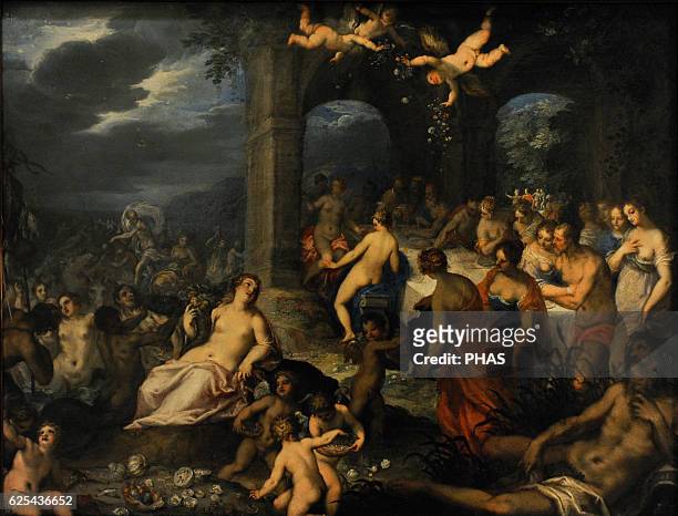 Johann Rottenhammer . German painter. Feast of the Gods , 1600. Oil on copperplate. The State Hermitage Museum, Saint Petersburg, Russia.