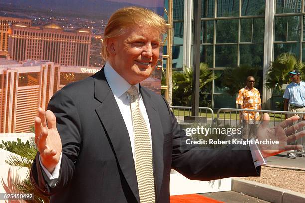 Businessman Donald Trump at the ground breaking ceremony for the Trump International Hotel Las Vegas, Paradise, Nevada, United States, 12th July 2005.