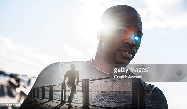 focused on training - multiple exposure stock pictures, royalty-free photos & images