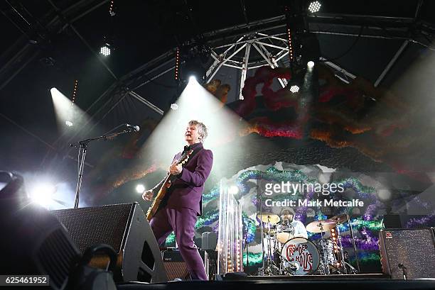 Neil Finn of Crowded House performs on stage during the 'Encore' tour at Sydney Opera House on November 24, 2016 in Sydney, Australia.