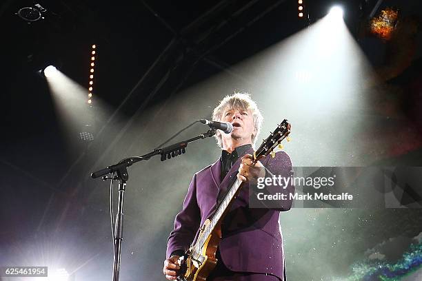 Neil Finn of Crowded House performs on stage during the 'Encore' tour at Sydney Opera House on November 24, 2016 in Sydney, Australia.