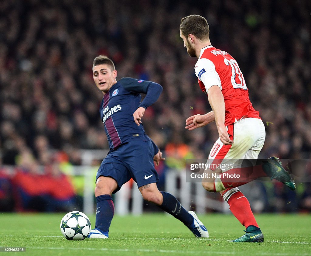 Arsenal v Paris Saint-Germain - UEFA Champions League