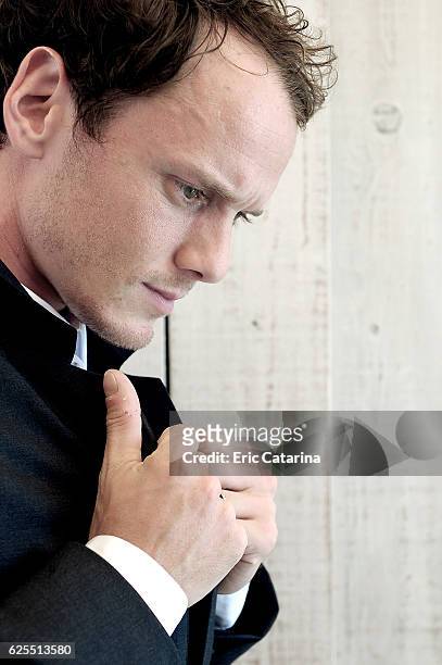 Actor Anton Yelchin is photographed for Self Assignment on May 15, 2015 in Cannes, France.