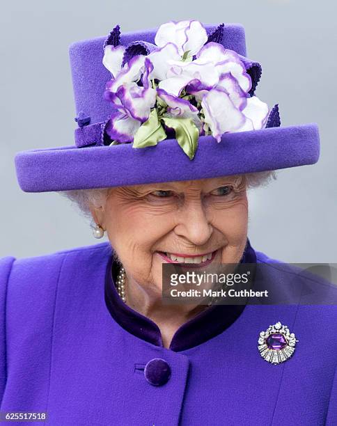 Queen Elizabeth II attends a Service of Thanksgiving to celebrate 60 years of The Duke of Edinburgh's Award at Westminster Abbey on November 24, 2016...