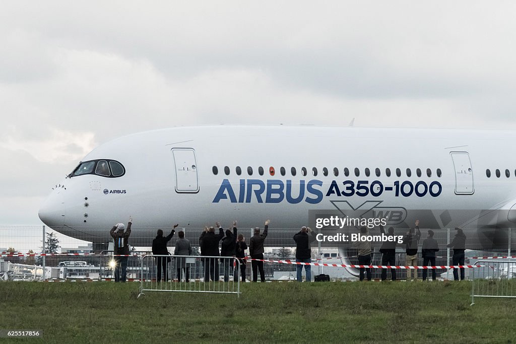 Airbus Group SE's A350-1000 Passenger Jet Makes First Flight