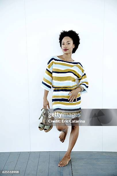 Actress Mariana Nunes is photographed for Self Assignment on September 5, 2016 in Venice, Italy.