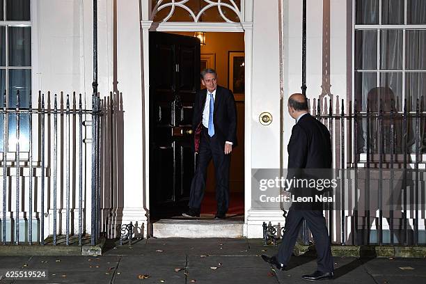 Chancellor of the Exchequer, Philip Hammond greets Pierre Moscovici, the European Commissioner for Economic and Financial Affairs at 11 Downing...