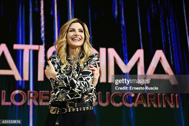 Lorella Cuccarini attends the 'Nemicamatissima' tv show presentation on November 24, 2016 in Rome, Italy.