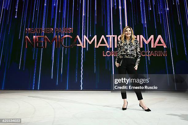 Lorella Cuccarini attends the 'Nemicamatissima' tv show presentation on November 24, 2016 in Rome, Italy.