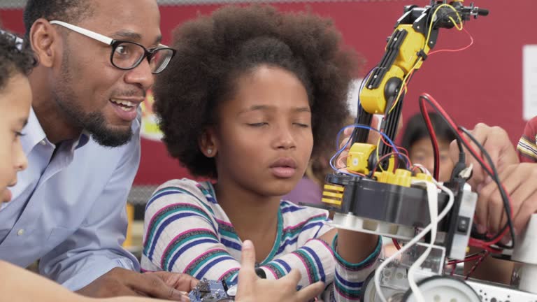 Student Building Rorbot 1,080 Female Student Building Robot Stock Videos, Footage, & 4K Video ...