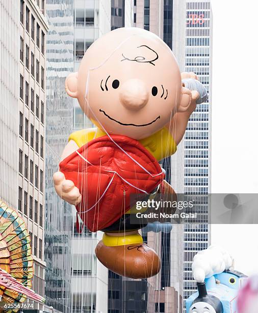 Charlie Brown balloon is seen at the 90th Annual Macy's Thanksgiving Day Parade on November 24, 2016 in New York City.