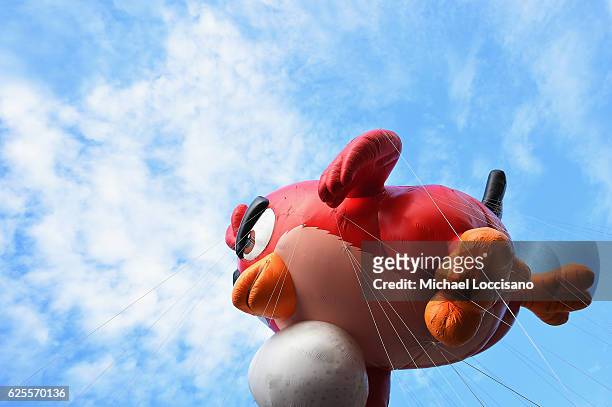 The Red Bird of the Angry Birds floats through the 90th Annual Macy's Thanksgiving Day Parade on November 24, 2016 in New York City.