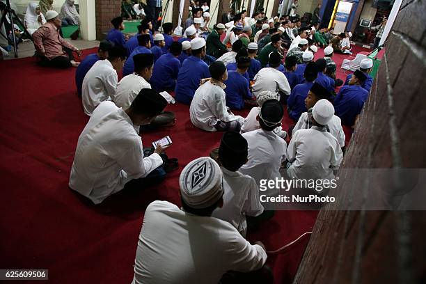 Indonesia's traditionalist conservative Sunni Islam group Nahdatul Ulama as one if Islam organization held Mass Tahlilan at NU head quarter in...